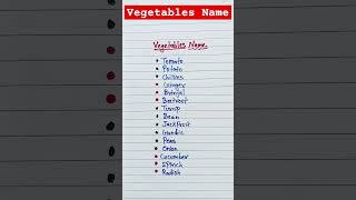 Vegetables Name ll 15 Vegetables Name in English ll Sabjiyon ke naam vegetables sabjiyonkenaam [upl. by Etnud697]