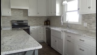 Custom Farmhouse Kitchen With White Ice amp Normandy Granite Countertops in Springfield MO  WilgusIQ [upl. by Winson292]