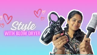 How to style with blow dryer 🤔  ​⁠ARTISTRY BY SHALINI [upl. by Sairtemed]