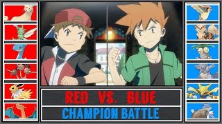 Red vs Blue Pokémon SunMoon  Kanto Champion BattlePokémon Origins [upl. by Asille]