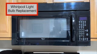 Replacing Whirlpool Microwave Surface Light Bulb with LED Lamp WMH2175XVB 2 tutorial instructions [upl. by Gunn]