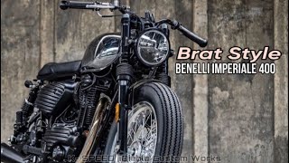 BENELLI IMPERIALE 400 “Brat” build  by KSPEED  Diablo Custom Works [upl. by Eppesiug]