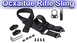 Ocxaitue 1 or 2 Point Rifle Sling with QD Sling Swivels Review [upl. by Woodcock53]