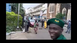 Sierra Leone Immigration Officials parade and conference in Freetown Sierra Leone [upl. by Ylelhsa]