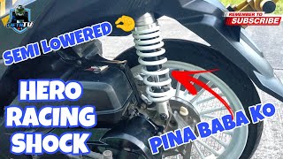 HOW TO INSTALL REAR SHOCK  MIO I 125  HERO SHOCK ABSORBER  SEMI LOWERED [upl. by Hluchy]