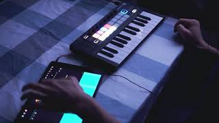 IPad  Launchkey Mini live looping performance in Groovebox  01062021 [upl. by Elletnahs]