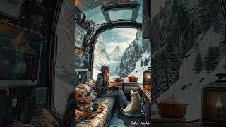 Ultimate Travel Trailer with Panoramic Windows Amidst Stunning SnowCapped Mountains rvlife camper [upl. by Llyrehc]