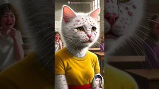 😭Poor white cat is spotty  after treatment cute cat ai story [upl. by Oilasor]