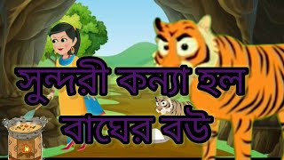 Sundari kanya holo bagher bou Tiger cartoonFairy Tales [upl. by Ehtylb]