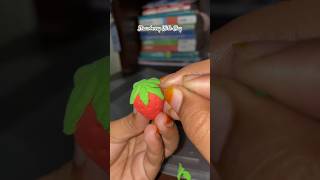 Strawberry making with clay 🍓claycraft strawberry clayvideos clay viralshorts foryou viral [upl. by Haim]