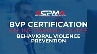 BVP Certification Online Training Course  Behavioral Violence Prevention [upl. by Anitak]