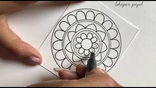 Simple Mandala Drawing  Mandala Art [upl. by Jacqueline764]