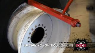 Demounting a 175 x 25 Loader TireWheel Model 20418 [upl. by Ahsikit]