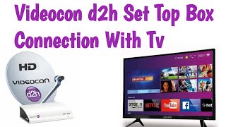 How To connect D2h Set top box with led Tv  D2h Set top box connection Led Tv ke Sat [upl. by Levine]