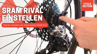 SRAM Rival einstellen  Mechanische SRAM Rival  Schaltwerk einstellen [upl. by Akemyt]