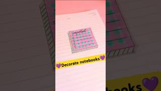 Decorate the first page of the notebook💙💚 art shorts youtubeshorts diy [upl. by Aehtorod]