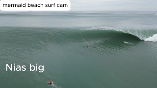 nias big raw mermaid beach surf cam [upl. by Vale366]