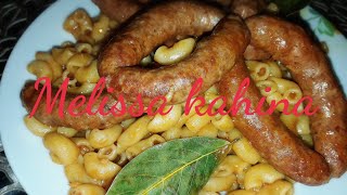 des pates aux merguez مقرونة بالمرقاز [upl. by Barrada311]