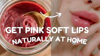 Get Pink soft lips Naturally At Home 👄 Rosy Lips Naturally 💋 [upl. by Annamaria518]