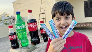 EXPERIMENT COCA COLA AND MENTOS  Yaatri [upl. by Boot]