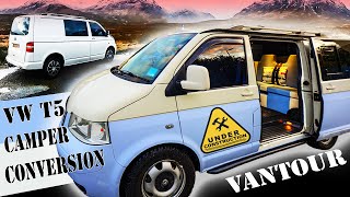 VW Transporter T5 DIY Custom Built Camper Van  Tour and Vanlife [upl. by Teryn108]