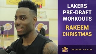 Lakers PreDraft Workout Rakeem Christmas [upl. by Eugatnom]