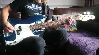 Saltcoats man plays quotTotal Eclipsequot by Iroan Maiden Bass cover ironmaiden heavymetal basscover [upl. by Hnaht]