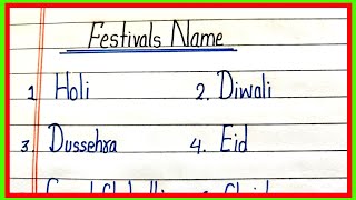 10 festivals name in englishtyoharon ke naamfestivals name in english [upl. by Consuela]