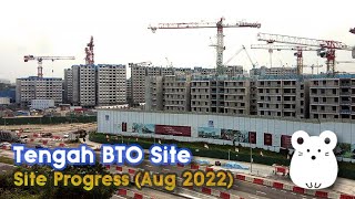 Tengah BTO Aug2022  A quick look at the construction progress around Tengah area in 4K [upl. by Fannie739]