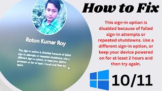 How to fix quotThis signin option is disabledquot on windows 1011 [upl. by Ailssa]