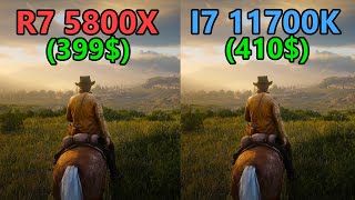 Ryzen 7 5800x vs I7 11700k  RTX 3080  10 Games tested on 1080p [upl. by Furnary321]