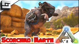 ARK Scorched Earth  TAMING A MORELLATOPS 3  Scorched Earth Map Gameplay [upl. by Tattan]