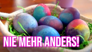 Eier färben mit Lebensmittelfarbe  LAST MINUTE DIY Ostern [upl. by Eannyl]