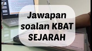 JAWAPAN soalan KBAT SEJARAH SPM 2022  Tishalene Shashi Kumar [upl. by Louise602]