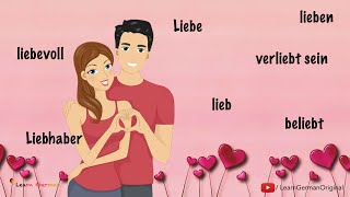 Valentinstag  Wortbildungen quotLiebequot  Valentines SpecialLearn German Grammar  B1B2 [upl. by Lunnete]