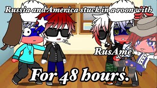 Russia and America stuck in a room with RusAme for 48 hours Gacha club Countryhumans part 1 [upl. by Desmond281]