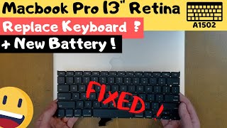 Macbook Pro 13 Retina Keyboard Replacement [upl. by Gnues]