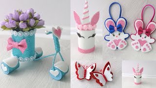 4 Amazing Ideas With Foam Sheet  DIY Easy Crafts Ideas [upl. by Ahgiela]