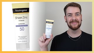 Neutrogena Sheer Zinc Sunscreen SPF 50 Review [upl. by Aridnere]