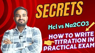 Hcl vs Na2co3 titration class 11th chemistry practical how to write in exam class11thchemistry [upl. by Leesen]