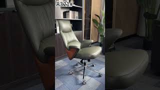 Cowhide Boss Chair A321chair bosschair bosschairmaking officechair madeinchina chairmaker [upl. by Nahgen]