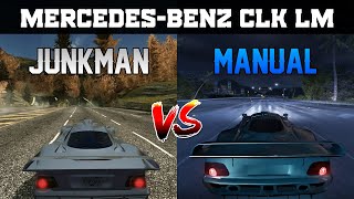 Junkman vs Horsepower  MercedesBenz CLK LM  Need for Speed Most Wanted vs Carbon [upl. by Zerla]