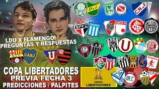 PREVIA FECHA 3 COPA LIBERTADORES 2021 FASE DE GRUPOS PREDICCIONES  PALPITES LDU X FLAMENGO [upl. by Gaal]