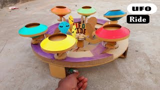 How to Make Amazing Amusement Park UFO Ride  Carnival Fair UFO Ride  Science Project [upl. by Nrubyar]