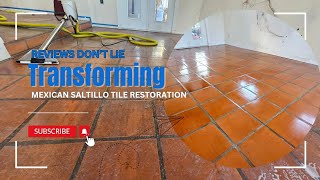 Mexican Saltillo Restoration Miami Stunning Floor Transformation by Keep It Clean Carpets and Tile [upl. by Corso665]