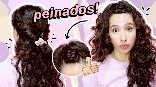 PEINADOS PARA CABELLO RIZADO Y ONDULADO 😎 [upl. by Joline]