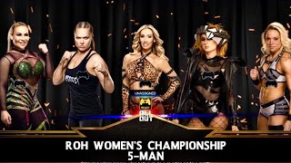 NATALYA VS RONDA ROUSEY VS CARMELLA VS BECKY LYNCH VS ZOEY STARK 2K23 Simulation Match [upl. by Durante]