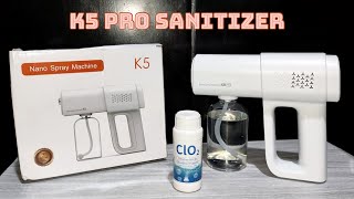 K5 Pro Nano Spray Machine Disinfectant Sanitizer Unboxing and Review [upl. by Suzann]