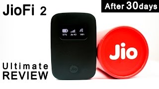 Reliance Jio JioFi 2 4G Router Complete Review After 30days Pros amp Cons [upl. by Marbut562]