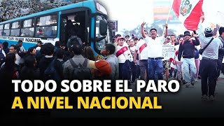 PARO NACIONAL DE TRANSPORTISTAS paraliza Lima y otras regiones del país  El Comercio [upl. by Assen]